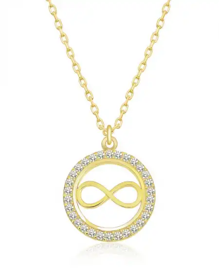 Gümüş Gold Minik Sonsuzluk Bayan Kolye