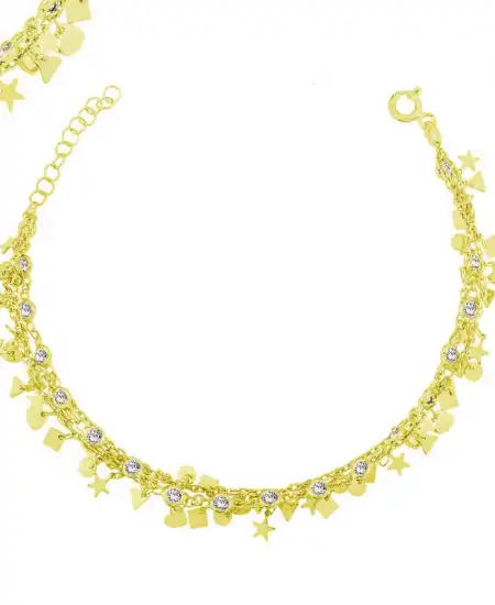 Gümüş Gold Şans Bayan Bileklik