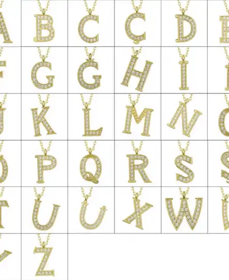 Gümüş Gold Z Harfi Kadın Kolye