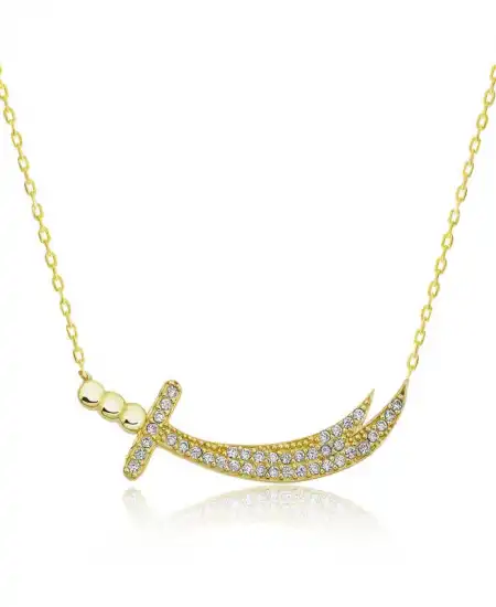 Gümüş Gold Zülfikar Kılıcı Kadın Kolye