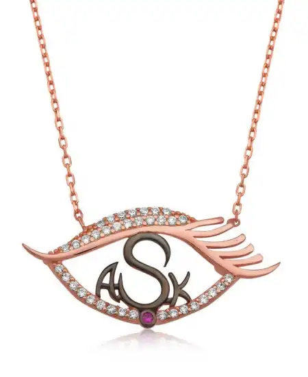 Gümüş Gözümde Aşk Kolye