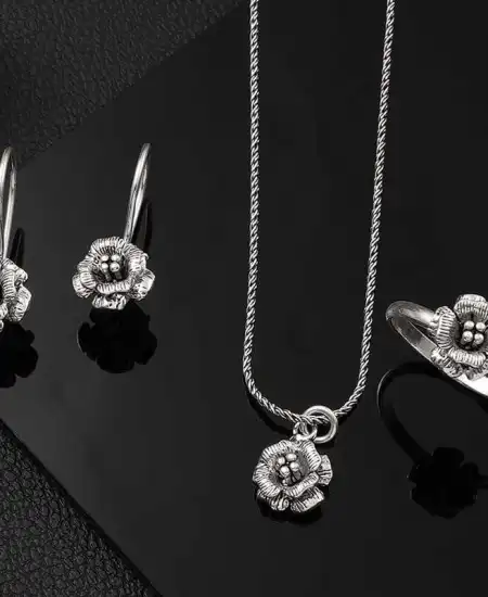 Gümüş Gül Kadın Set