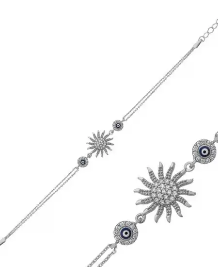 Gümüş Güneş Bayan Bileklik