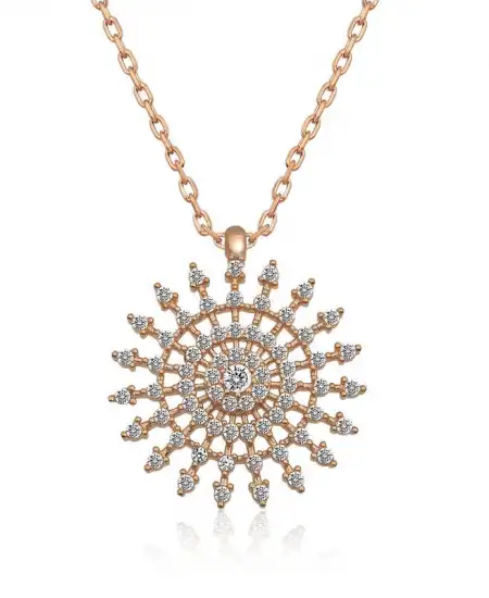 Gümüş Güneş Kolye