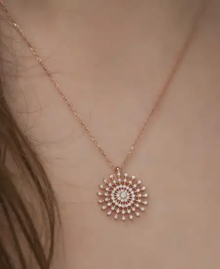 Gümüş Güneş Kolye