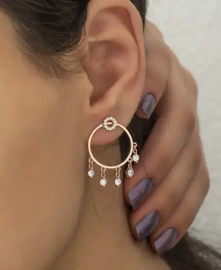 Gümüş Halka Bayan Küpe