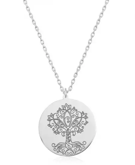 Gümüş Hayat Ağacı Bayan Kolye