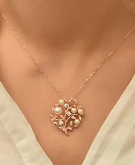 Gümüş Hayat Ağacı Bayan Kolye