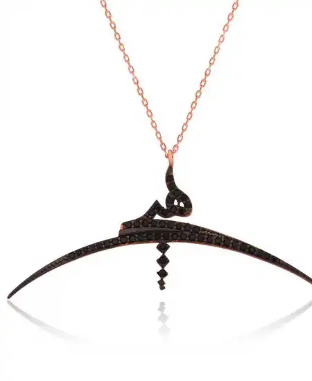 Gümüş Hiç Yazılı Bayan Kolye