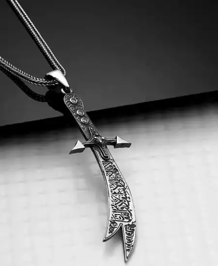 Gümüş Hz. Ali Zülfikar Kılıcı Kolye