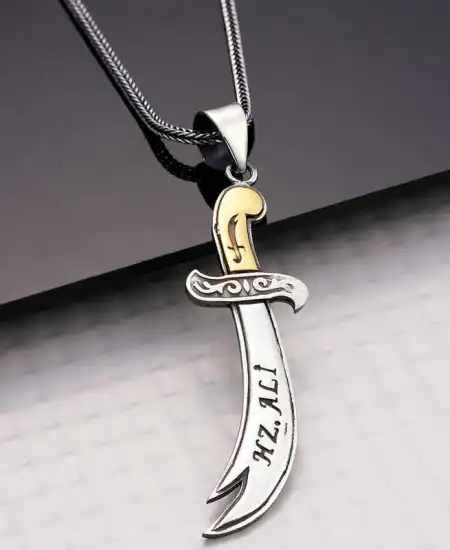 Gümüş Hz. Ali Zülfikar Kılıcı Kolye