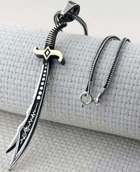 Gümüş Hz. Ali Zülfikar Kılıcı Kolye