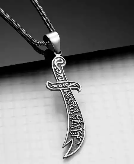 Gümüş Hz. Ali Zülfikar Kılıcı Kolye