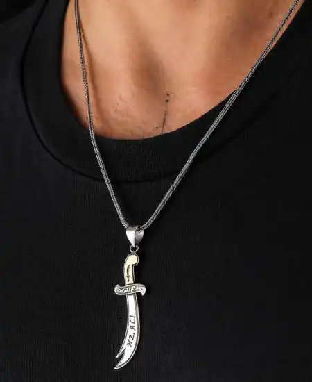 Gümüş Hz. Ali Zülfikar Kılıcı Kolye