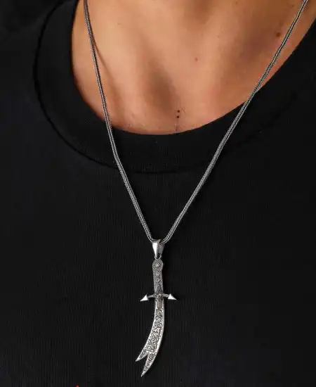 Gümüş Hz. Ali Zülfikar Kılıcı Kolye