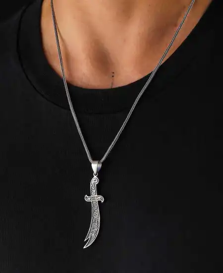 Gümüş Hz. Ali Zülfikar Kılıcı Kolye