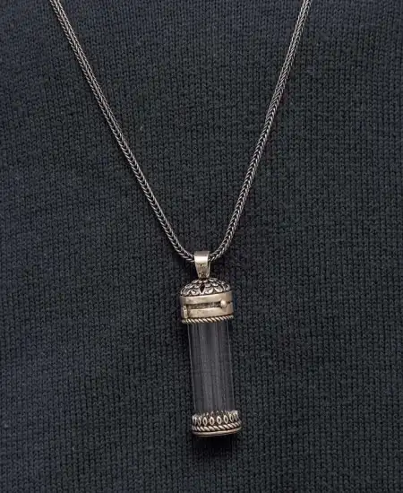 Gümüş İçi Açılabilen Muska Kabı Cevşen Erkek Kolye