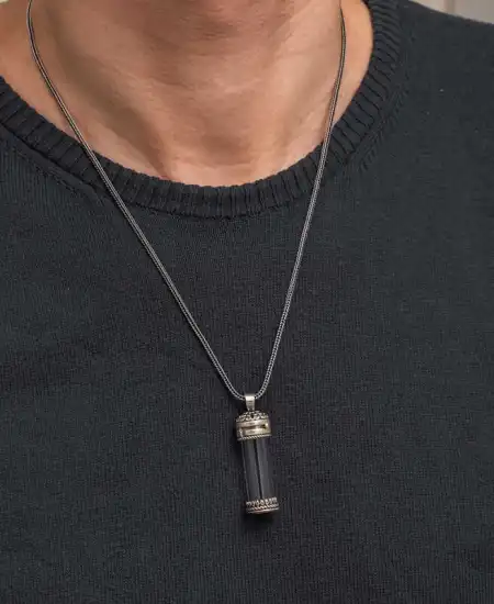 Gümüş İçi Açılabilen Muska Kabı Cevşen Erkek Kolye