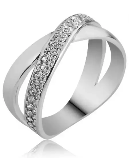 Gümüş İki Halka Bayan Yüzük