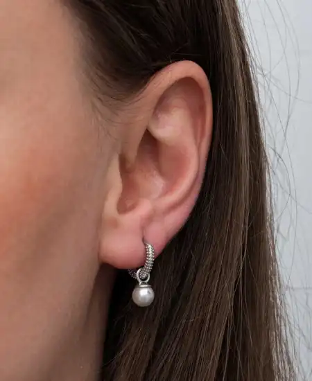 Gümüş İnci Kadın Küpe