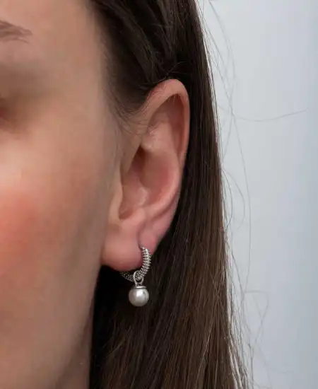 Gümüş İnci Kadın Küpe