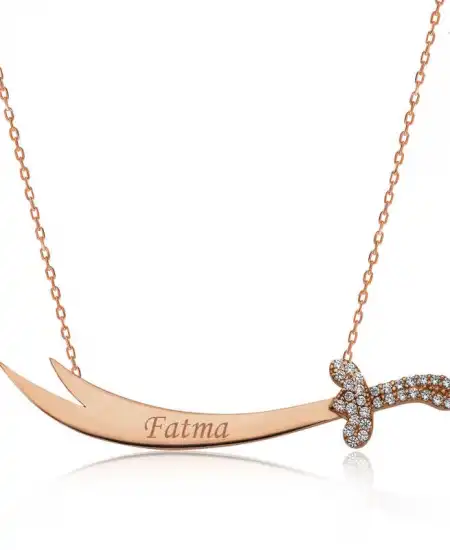 Gümüş İsimli Zülfikar Kılıcı Bayan Kolye