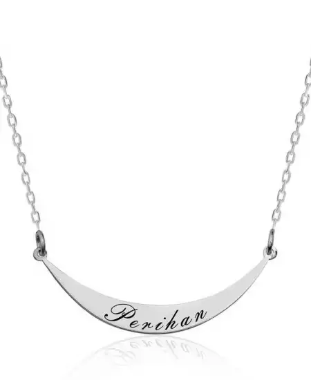 Gümüş İsimlik Plaka Kolye