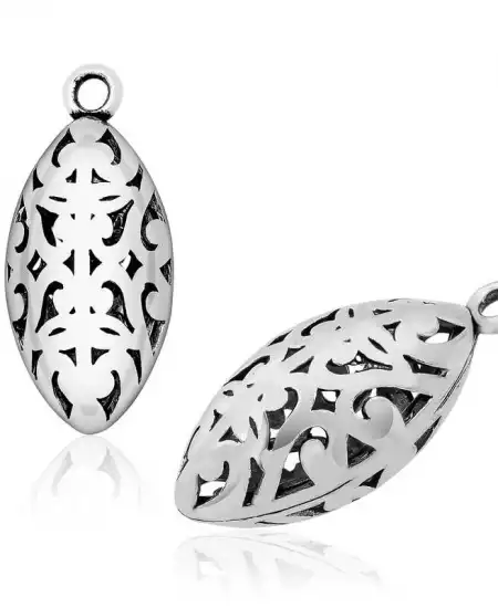 Gümüş İşlemeli Kurşun Tesbih İmamesi