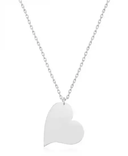 Gümüş Kalp Bayan Kolye