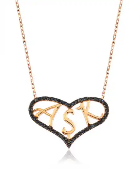 Gümüş Kalpli Aşk Bayan Kolye