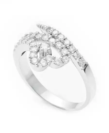 Gümüş Kalpli Bayan Yüzük