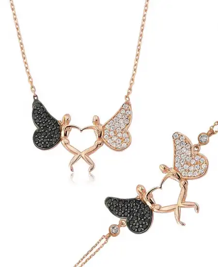 Gümüş Kalpli Melek Bayan Set