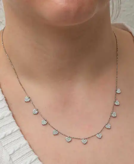 Gümüş Kalpli Şans Kadın Kolye