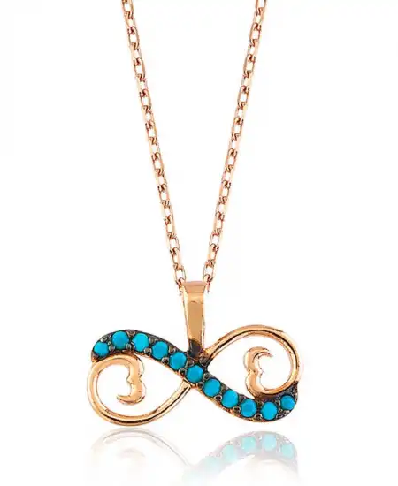 Gümüş Kalpli Sonsuzluk Bayan Kolye