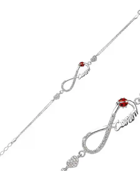 Gümüş Kalpli Sonsuzluk Canım Bayan Bileklik