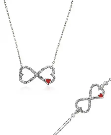 Gümüş Kalpli Sonsuzluk İkili Set