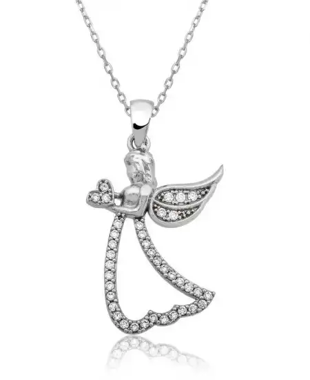 Gümüş Kanatlı Melek Kolye