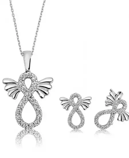 Gümüş Kanatlı Sonsuzluk Bayan Set