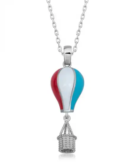 Gümüş Kapadokya Balon Kadın Kolye