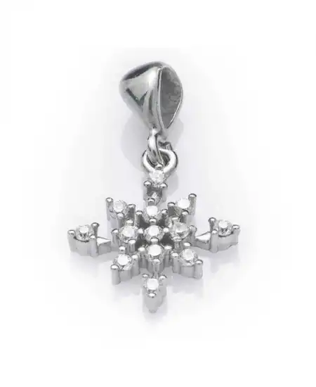 Gümüş Kar Tanesi Bayan Kolye