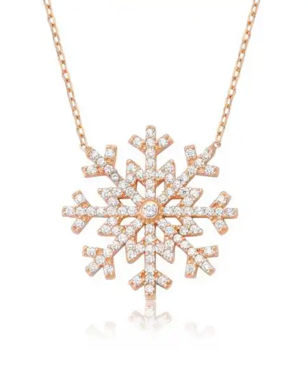 Gümüş Kar Tanesi Bayan Kolye