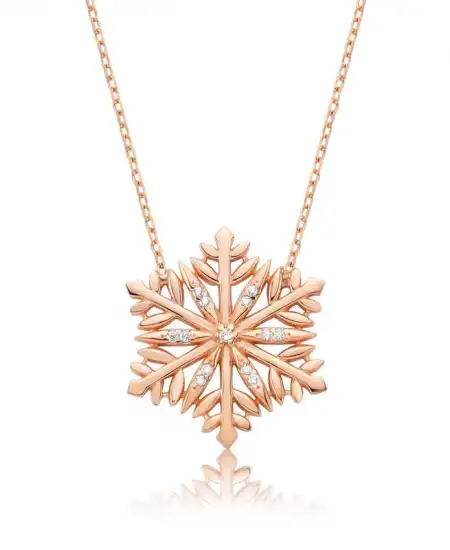 Gümüş Kar Tanesi Bayan Kolye