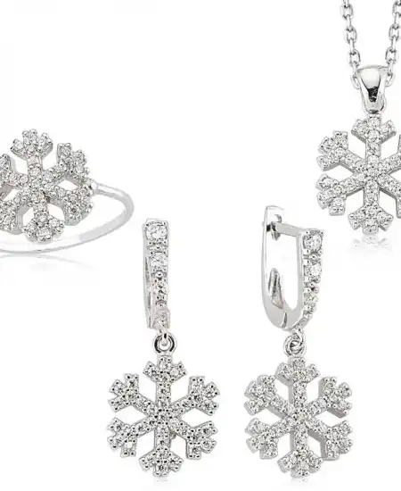 Gümüş Kar Tanesi Bayan Set