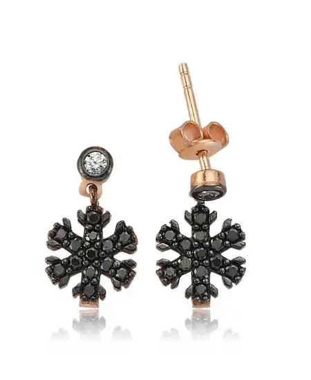 Gümüş Kar Tanesi Küpe