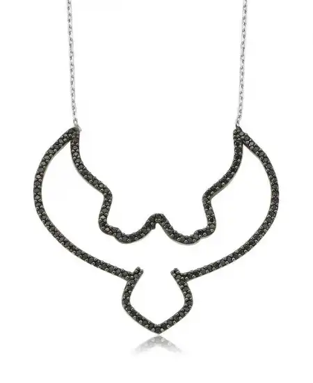 Gümüş Kara Kartal Bayan Kolye