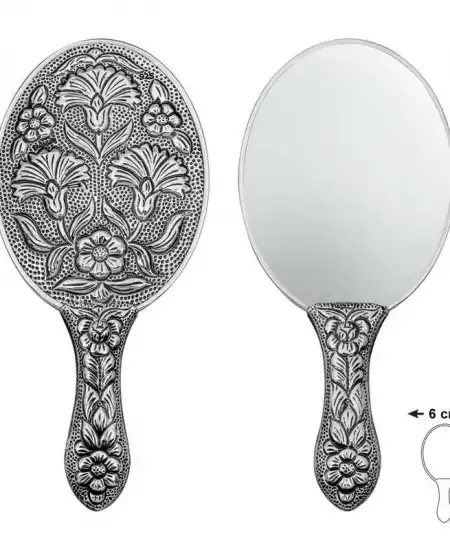 Gümüş Karanfi Motifli El Aynası