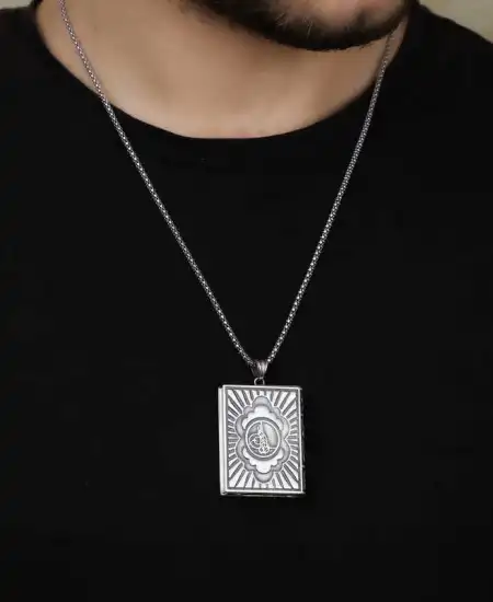 Gümüş İçi Açılabilen Tuğra Muskalık Kolye