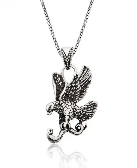 Gümüş Kartal Erkek Kolye