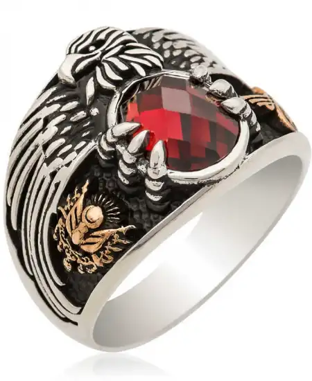 Gümüş Kartal Erkek Yüzük