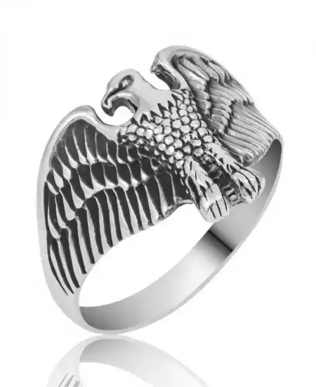 Gümüş Kartal Erkek Yüzük